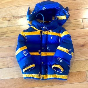 Very Rare Polo Bear Ralph Lauren Kids Toddler Coat Slightly Worn.